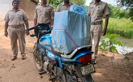 ବେନିୟମ ବିଦେଶୀ ମଦ ଚାଲାଣ ବେଳେ ମାଡି ବସିଲା ଅବକାରୀ ବିଭାଗ ମଦସହ ବାଇକ ଜବତ